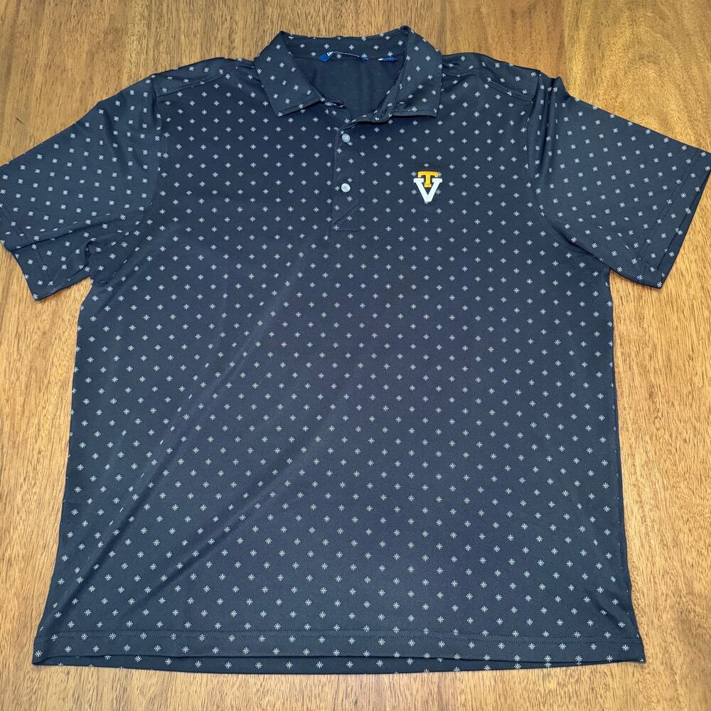 Cutter & Buck Virginia Tech Hokies Men’s XL Black Golf Polo Throwback Logo